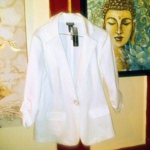 Soho White Cropped Work Blazer